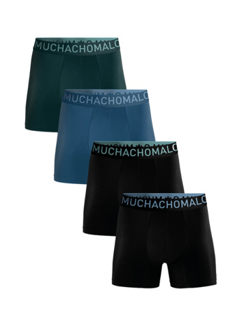 Heren 4-Pack Bamboe Boxershorts Effen Black