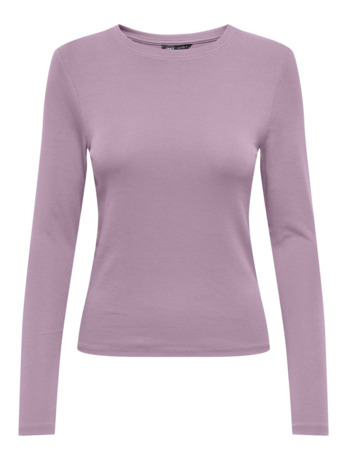Tight Fit O-Neck Long Sleeves (L/S) Basic top met ronde hals en lange mouwen voor jeugdige vrouwen