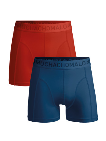 Heren 2-Pack Boxershorts Effen Blue/Red