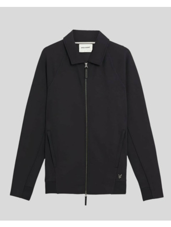Diagonal Interlock Collared Zip Through