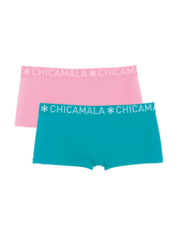 Meisjes 2-pack Boxershorts Effen Green/Pink