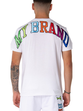 MY BRAND RAINBOW COLLEGE T SHIRT