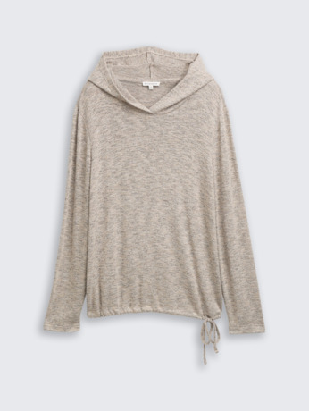 Shirt met lange mouwen en capuchon