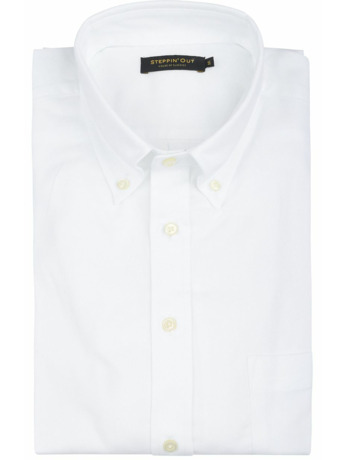 Steppin' Out Overhemd Twill Wit