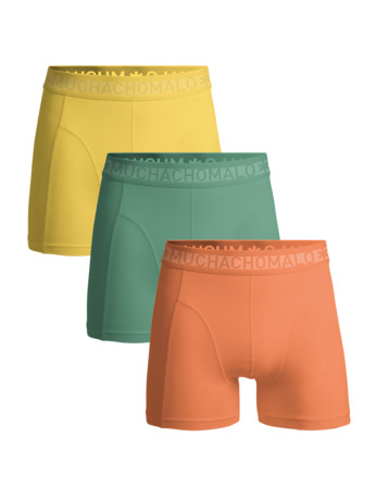 Heren 3-Pack Boxershorts Effen Orange/Green/Yellow