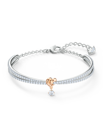 Lifelong Hrt Bangle Mixed Plating White