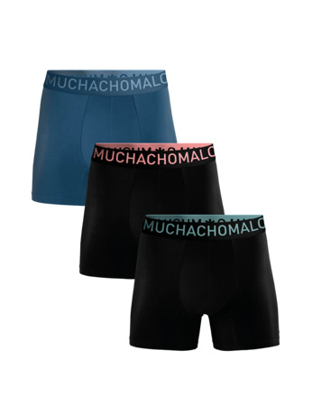 Heren 3-Pack Bamboe Boxershorts Effen Black/Blue