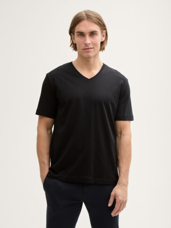 Basic T-shirt met V-hals