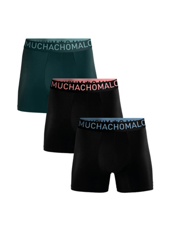 Heren 3-Pack Bamboe Boxershorts Effen Back/Green