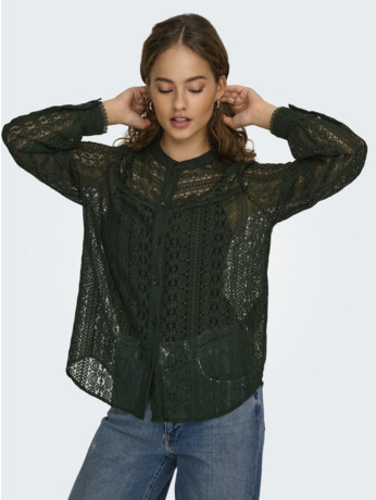 Regular Fit Shirt Collar Long Sleeves (L/S) Vrouwelijke overhemdkraag, met manchetten met knopen en normale pasvorm