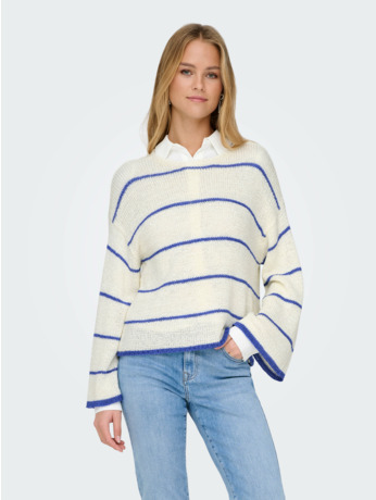 ONLGEENA 7/8 STRIPE O-NECK KNT