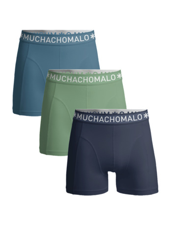 Heren 3-Pack Boxershorts Effen Blue/Green/Blue