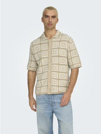 Relaxed Fit Shirt Kraag Korte Mouwen (K/M) Heren
