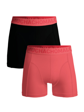 Heren 2-Pack Boxershorts Microvezel Effen Black/Pink