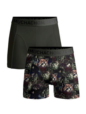 Heren 2-pack Boxershorts print/effen