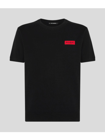LOGO PATCH KNIT TEE