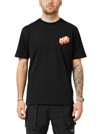 MY BRAND POPUP LOGO CHEST BLACK T-SHIRT