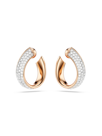 Exist Pierced Earrings Small Rose Gold shiny Crystal