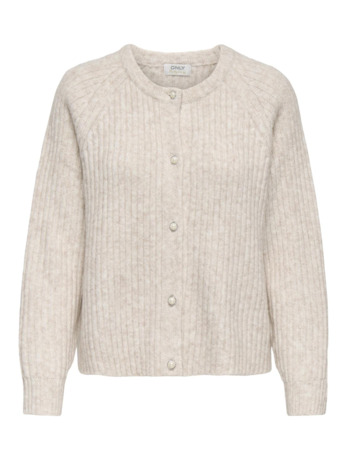 Regular Fit Crew Neck Long Sleeves (L/S) Gebreid vest met knoopsluiting, normale pasvorm voor herfst/winter