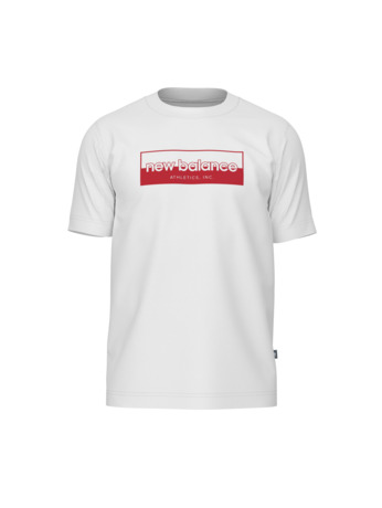 New Balance Heren Relaxed T-shirt Wit Chest Logo