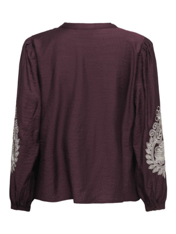 Regular Fit O-Neck 7/8 Sleeves (7/8) Regular fit top met knoopdetail voor dagelijks gebruik