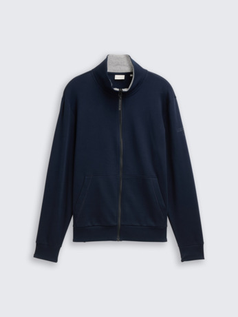 Sweatjack met opstaande kraag