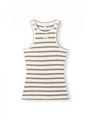 10DAYS Dames rib gestreept singlet tank top 100% katoen