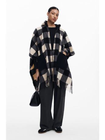 PONCHO PONCHO REPRISE ARENAL BLACK&WHITE