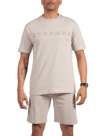 MYBRAND Geëmbosseerd Statement T-shirt MANNEN