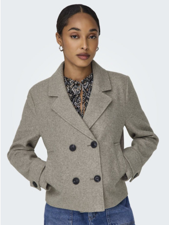Spread Collar Long Sleeves (L/S) Omgekeerde jas met korte knoopsluiting