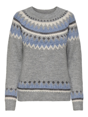 Regular Fit Crew Neck Long Sleeves (L/S) Casual chique trui met gebreid ribdetail