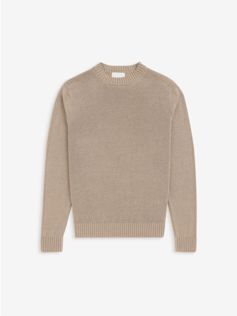 No Label Heren Overhemd Taupe Hartford Linnen Katoen
