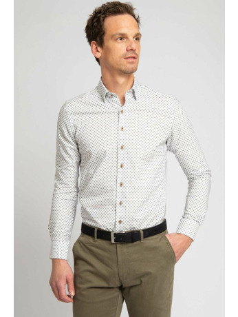 Suitable Overhemd Print Wit