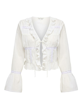 Regular Fit V-Neck Long Sleeves (L/S) Blouse met V-hals: Voeg een vrouwelijke top toe voor een zachte, schone uitstraling