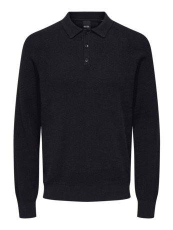Regular Fit Polo Long Sleeves (L/S) -> Gebreide trui met lange mouwen en normale pasvorm Heren