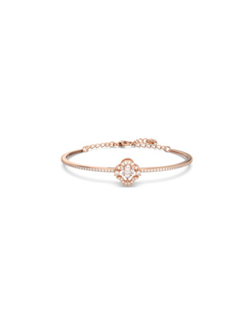 Una Sparkling Dc Bangle Rose Gold shiny White