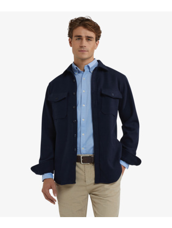 Wool Look Overshirt 100% Cotton Heren