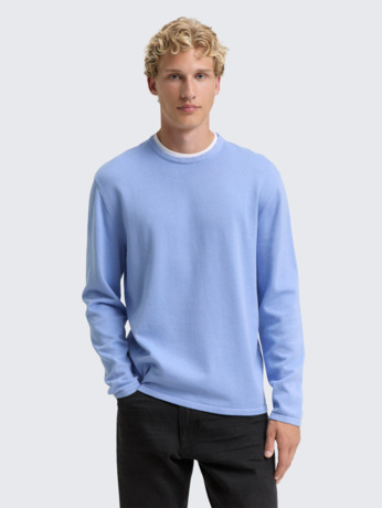 Gebreite trui met kraagdetail