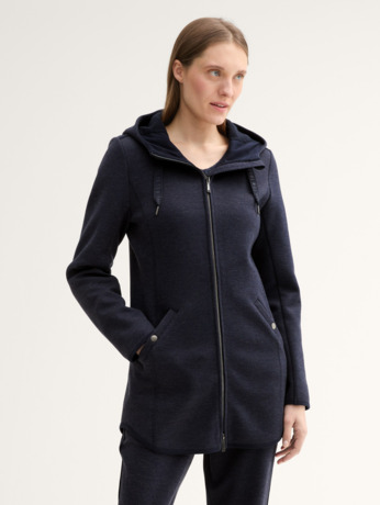 Hoodie-sweater in twilllook