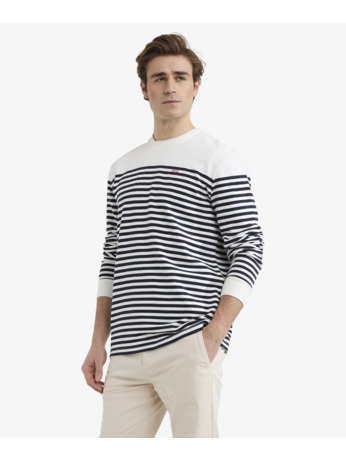 Striped Sweatshirt 100% Cotton Heren