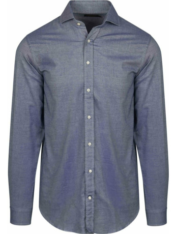 Steppin' Out Overhemd Twill Blauw