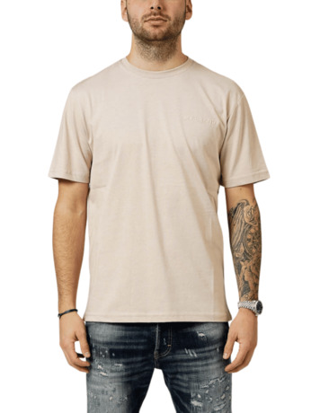 MY BRAND CHEST LOGO CAMEL T-SHIRT