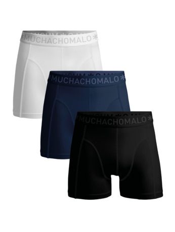 Heren 3-Pack Boxershorts Effen Black/Blue/White