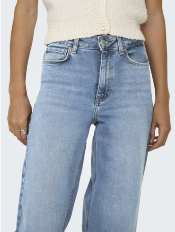 Wide Leg Fit Jeans met hoge taille met wijde pijpen en achterzakken