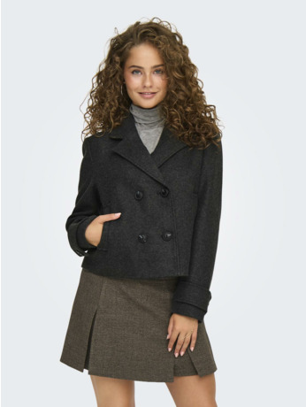Spread Collar Long Sleeves (L/S) Omgekeerde jas met korte knoopsluiting