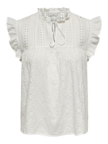 Regular Fit O-Neck Sleeveless (S/L) Mouwloze top met O-hals en koordsluiting