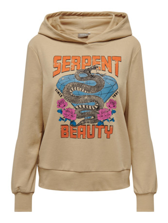 ONLNOMI L/S SNAKE HOOD BOX SWT