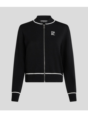VARSITY ZIPPED CARDIGAN