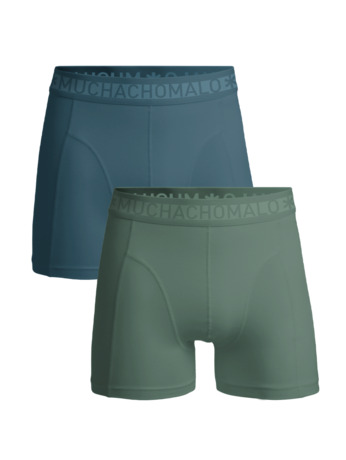 Jongens 2-Pack Boxershorts Effen Green/Blue