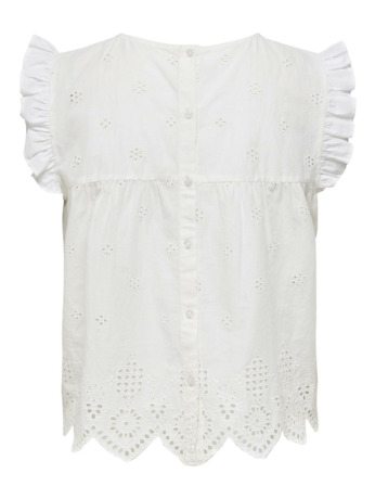 Regular Fit O-Neck Sleeveless (S/L) Chique mouwloze top met O-hals en ruches
